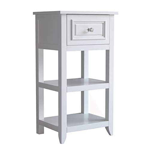VERSANORA Teamson Home Bathroom Dawson Grey Wooden Free Standing Cabinet EHF-6841G, 33 x 66 x 86.4