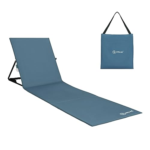 Homecall Beach mat polyester backrest adjustable blue