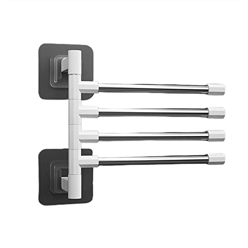 HIGOH Towel Racks,Towel Holder Towel Rail for Bathroom, Creative Swivel Towel Bar, Wall Mount Bathroom Hand Towel Holder Holder Storage Organizer