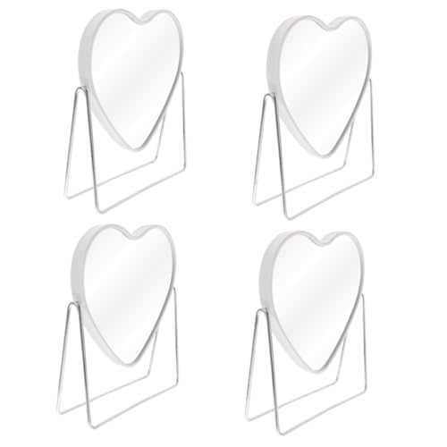 FOMIYES 4pcs double sided makeup mirror square mirrors make up holder double sided mirror travel mirror with magnification office tables for home