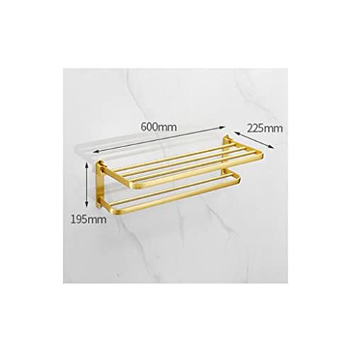 HIGOH Towel Racks, Bathroom Towel Rack Wall Mounted Towel Holder,Bathroom Accessories,Brushed Bathroom Shelf,Towel Rack,Towel Hanger,Towel Holder