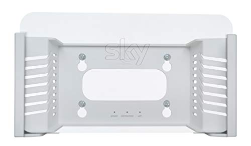 Q-View Latest Sky Q Booster Wall Mount Bracket (White) - Made in the UK - by Q-View (SE210UK, Plastic)