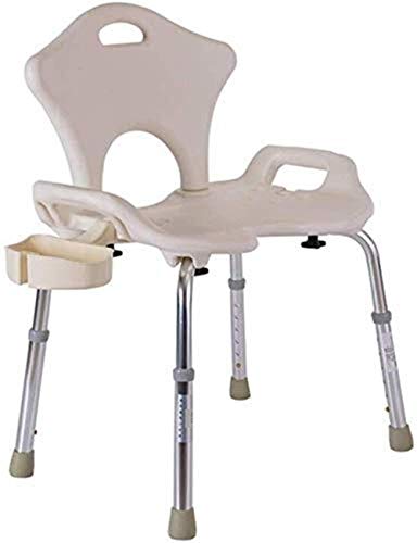 Bath Stools,Bath Chair Shower Stool Bath Seat with Armrests with Backrest Adjustable Height Portable Lightweight Aluminum Non-Slip Handicapped Pr