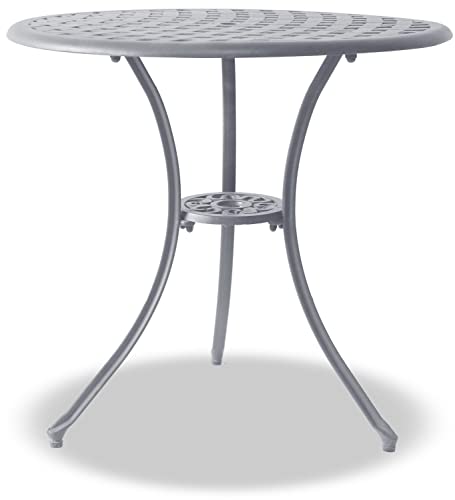 Homeology OSHOWA Garden & Patio Grey Cast Aluminium Bistro Table