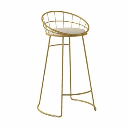 DINGZZ Bar Stool chairs High Chair Simple Wrought Iron Bar Chair Gold Stool Dining Chair Nordic Pub Accessories Leisure