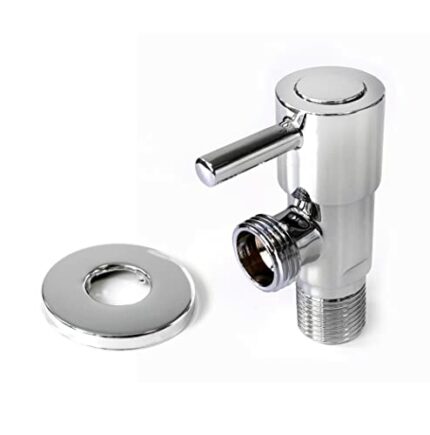 Xcel Home™ Chrome Stop Isolation Valve for Douche | On/Off Muslim Shattaf Plated Tap | Toilet Bidet Spray Single Lever Angle Switch | 1/2" BSP Co