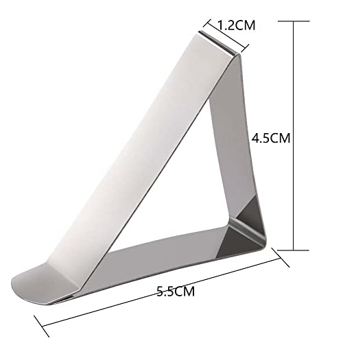 MIN-XL Tablecloth Clips, 6 Pieces Stainless Steel Table Cover Clamps, Adjustable Table Cloth Holders Clips for Outside, Home, Dining, Picnic, Par