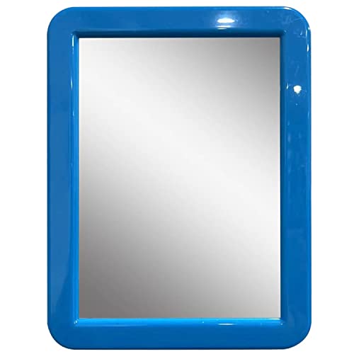 Magnetic Locker Mirror for School Locker, Gym Locker, Office Cabinet, Workshop or Refrigerator, Makeup Mirror, 5" x 7" (Black)
