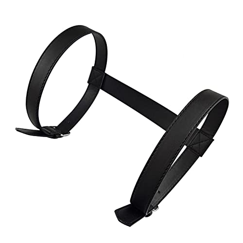 EKDJKK Portable PU Leather Outdoor Picnic Blanket Carry Strap for Camping, Festivals, Picnics, Motorcycle Bedroll Straps(Black)