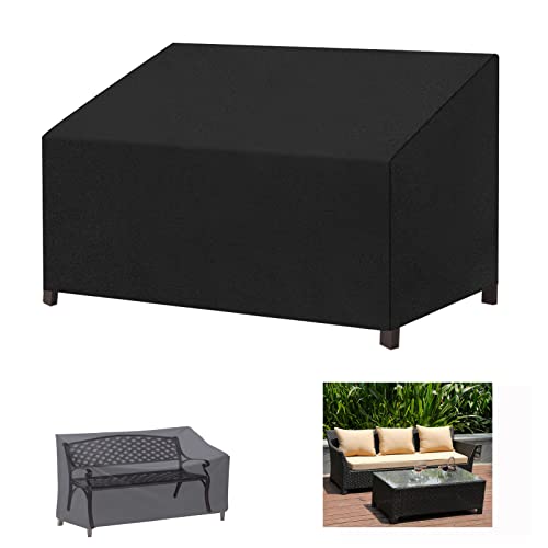LCGOD Garden Bench Covers 3 Seater, Bench Covers Waterproof, Windproof, Anti-UV,Rip Proof, Heavy Duty600D Oxford Fabric Love Seat Covrs (236x101x