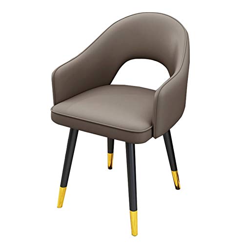 Modern Kitchen Dining Room Chairs Leather Dining Chairs Living Room Armchair with Black Metal Legs And Backrest For Living Room Bedroom Kitchen (