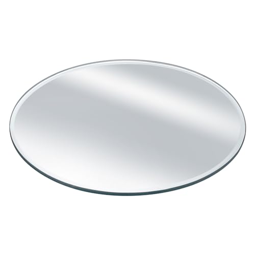 FINGERINSPIRE Round 3mm Beveled Glass Mirror 15cm in diamete Round Mirror Panels Modern Look Aesthetic Mirror Glass Mirrors for Wall Decoration,