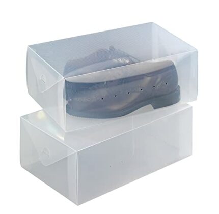 WENKO Storage Box for Shoes-Set of 2, Polypropylene, 34 x 13 x 21 cm