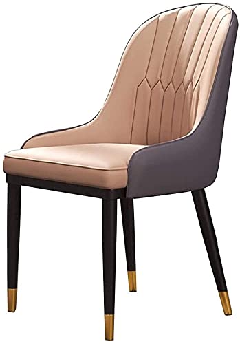 Kitchen Dining Chairs Metal Legs Leisure Sofa Chair PU Leather Seat and Backrest Office Reception Chair Easy To Assemble (Color : Green)