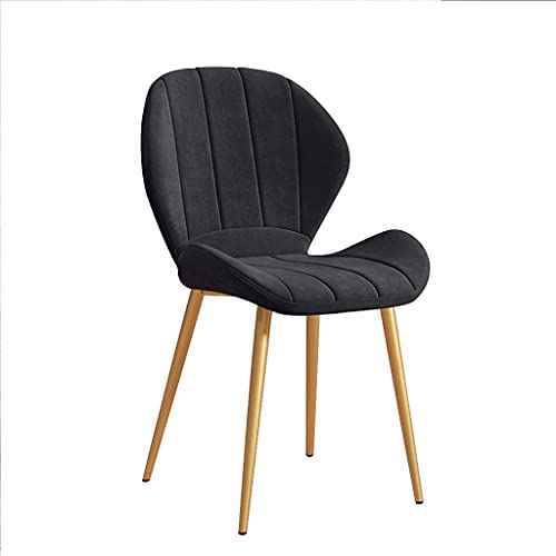 Dining Chairs Velvet Seat and Backrest with Sturdy Metal Legs for Kitchen Dining Room Lounge (Color : Style 6, Size : Black chair legs)
