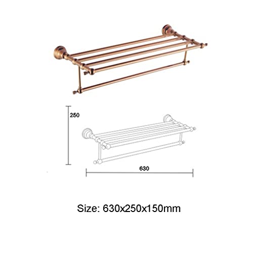 HIGOH Towel Racks,Bathroom Towel Rack Wall Mounted Towel Holder,Simple European and Towel Rack,High-End Retro Bathroom Thickened Towel Holder