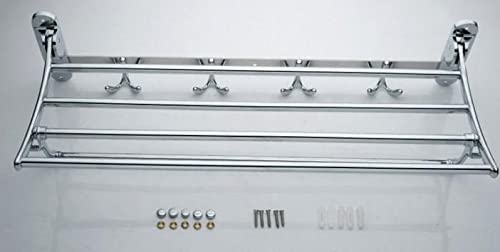 FVRTFT Stainless Steel Wall Mounted Bathroom Towel Rack Brushed Towel Shelf Towel Holder Hotel Rail Shelf Storage Holder