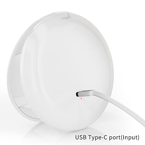 MILEDUO Travel Mirror with Light 1x/10x Compact Magnifying Mirror,Handheld 2-Sided Pocket Mirror Led Small Makeup Mirror for Purses,Mirror for Ha