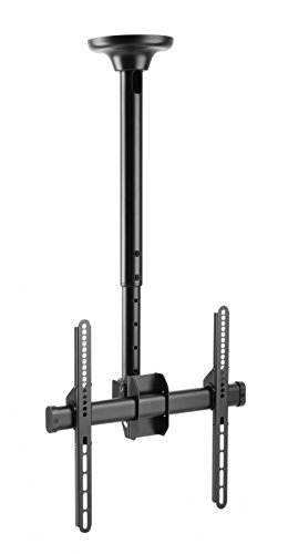 RICOO Ceiling TV Bracket Tilt Swivel 23-55 Inch D0244 Universal VESA 200x200-400x400 Hinged Mount Folding Television Holder also Curved Screens
