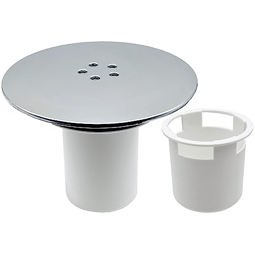 Shower Drain Cover, Shower Trap Cover Replacement, 90mm / 115mm Shower Plughole Cover, Shower Waste Trap Cover, Shower Tray Plug Hole Cover Chrom