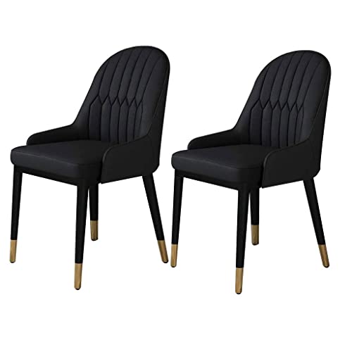 Kitchen Dining Room Furniture Chairs Kitchen Living Room Dining Chairs Set Of 2,Modern PU Leather High Back Padded Soft Seat Dining Chairs,Water