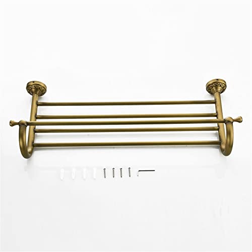 HIGOH Towel Racks, Bathroom Towel Rack Wall Mounted Towel Holder,Brass Bathroom Accessories Towel Shelf,Towel Holder,Wall Mounted Brass Towel Rac