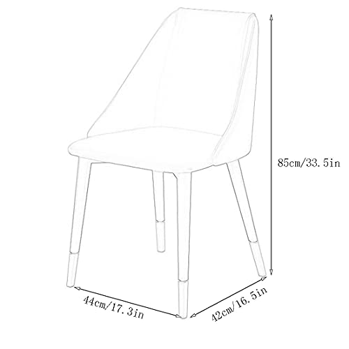 RILOOP Dining Chairs,Modern Pu Leather High Back Padded Soft Seat with Carbon Steel Legs for Office Lounge Dining Kitchen Bedroom Living Room Cha