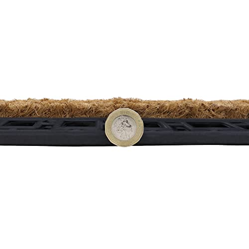 JVL Mila Embossed Rubber Tuffscrape Doormat, 45x75cm