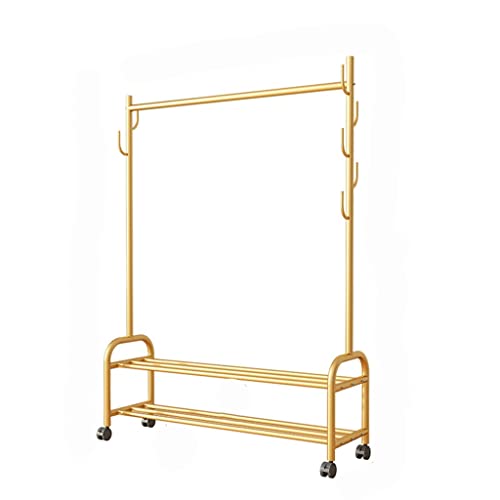 LUKEO Clothes Organizer Rack Bathroom Outdoor Standing Hanger Standing Furniture Bedroom Floor-to-ceiling Hanger (Color : D, Size : 100cm)