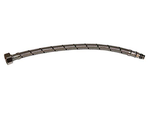 Aumix x2 (Pair) M10 (10mm) x ½” inch BSP 9mm Bore 300mm Flexible Braided Pipe Bathroom Basin Monobloc Mixer Tap Connector Hose WRAS Approved