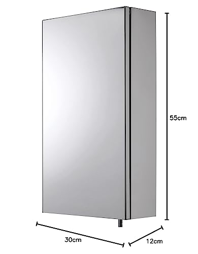 Croydex Anton Single Door Stainless Steel Cabinet
