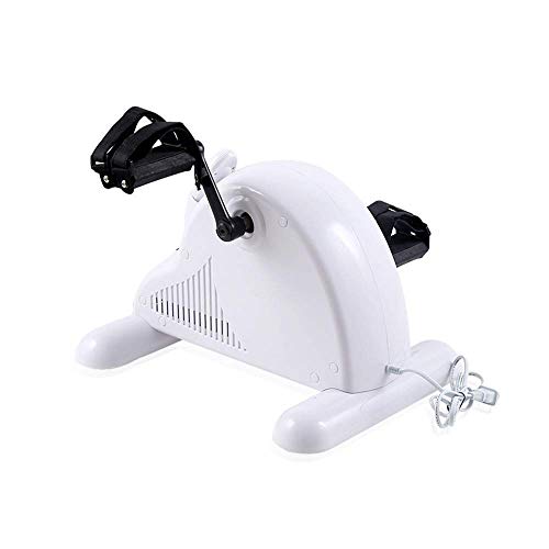 LUNEZY Electric Pedal Exerciser for Seniors Portable Fitness Cycle for Arm/Leg Exercise Mini Cycling Trainer Stationary Exercise Leg Peddler - Fi