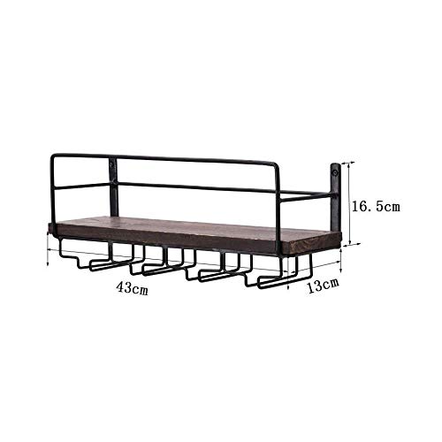 NEOCHY Wine Rack Modern Wall-Mounted Goblet Hanging Floating Kitchen Restaurant Bar Storage Bottle Simple Decorative