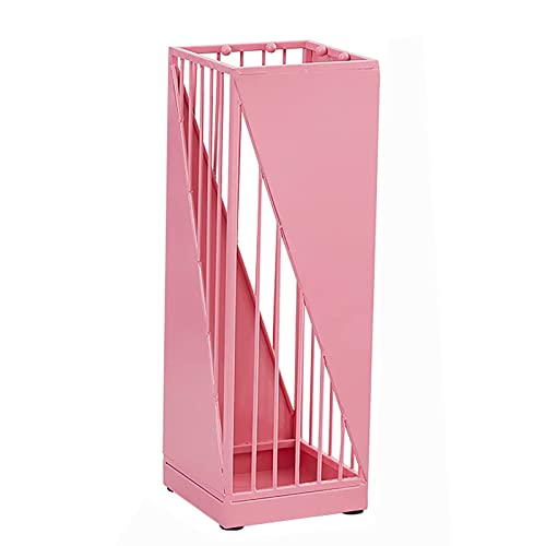 FBITE Umbrella Stands,Nordic Creative Style, Rust Proof Umbrella Rack with Drip Tray and Hooks, for Bars Apartment Patio Dorm Room Hallway/White