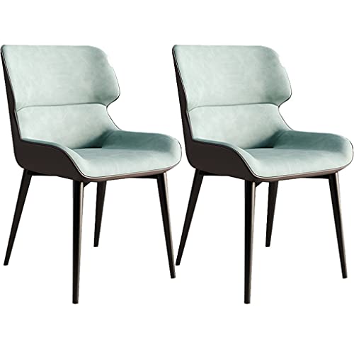 Kitchen Dining Room Furniture Chairs Modern Kitchen Dining Chairs Set Of 2 Water Proof PU Leather Side Chair with Carbon Stee Legs Kitchen Living