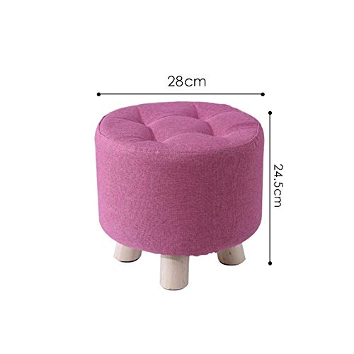 LUKEO Sofa Footstool, Household Footstool with Wooden Legs, Stylish Shoe Changing Stool