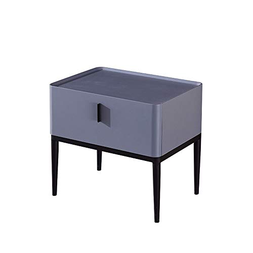 N/A Nordic Bedside Table Leather Art Bedroom Bedside Cabinet Minimalist Mini Bedside Cabinet Italian Minimalist Locker