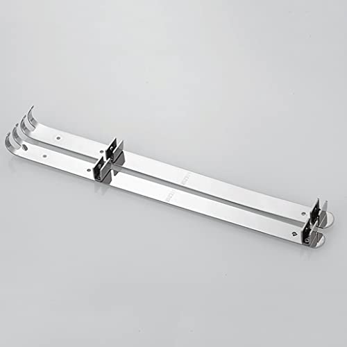RSOCHS Bathroom 2-Tier Glass Corner Shelf with Towel Bar Wall Mounted Extra Thick Tempered Glass