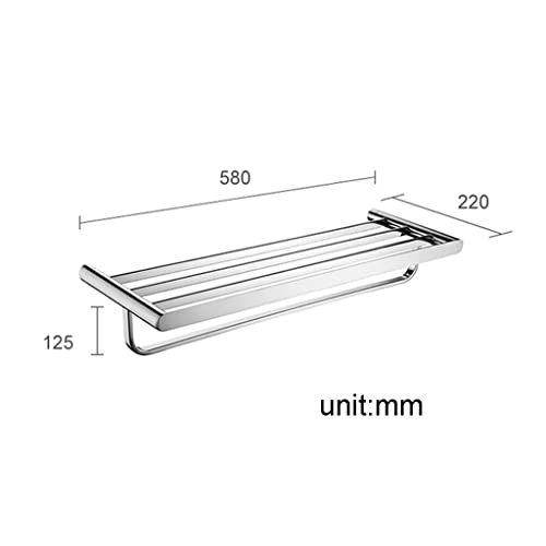 HIGOH Towel Racks,Bathroom Towel Rack Wall Mounted Towel Holder,Bathroom Accessories Chrome Towel Bar Shelf,Towel Holder Rack