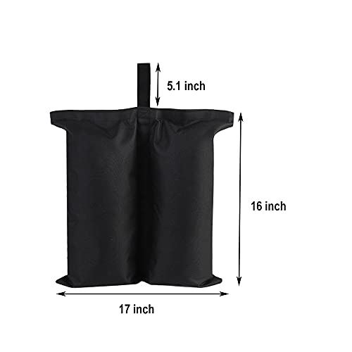 Dongawin gazebo Weights Bag Leg Weights for Pop up Canopy Tent, Patio Umbrella, Outdoor Furniture. (4small, Black)