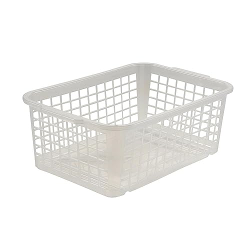 keeeper Storage Basket, Sturdy Plastic (PP), 2.8 Litre, 25 x 17 x 10 cm, Transparent-Natural
