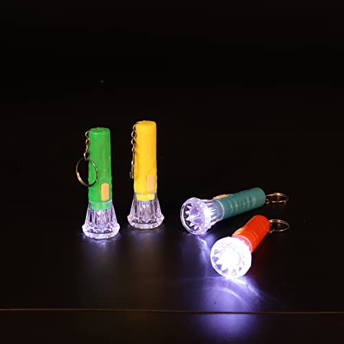 FRIUSATE 20Pcs Mini Torches Keyring Small LED Keyring Torch LED Keychain Torch Mini Pocket Torches for Kids Party Bag Fillers, Reading