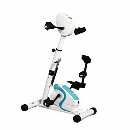 LUNEZY Pedal Trainer Electronic Physical Therapy Rehabilitation Stationary Fitness Bike,Arm and Leg Exerciser Machine for Handicap Disabled Strok
