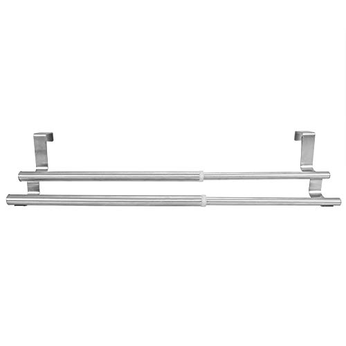 Samfox Towel Rack, Stainless Steel Retractable Bath Towel Rack Hanging Bedroom Towel Shelf for Bathroom(Double bar)