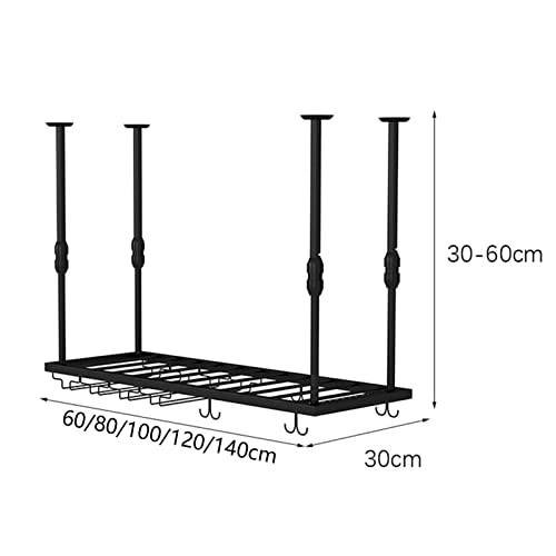 EMISOO Ceiling Wine Rack with Glass Holder, Hanging Wine Storage Display Racks Shelf Glass Rack Wine Bottle Holder for Under Cabinet, Kitchen, Ba