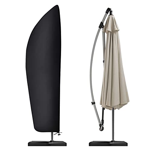 Garden Parasol Cover Cantilever Outdoor Parasol Protective Cover Large Patio Offset Umbrella Cover with Zipper 9 to 13 ft 420D Durable Waterproof
