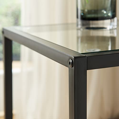 End Table - Nightstand - Industrial Telephone Table - Bedside Table with Storage Shelf - Side Table Living Room, Bedroom, Office, 40X40X50 cm, Ru