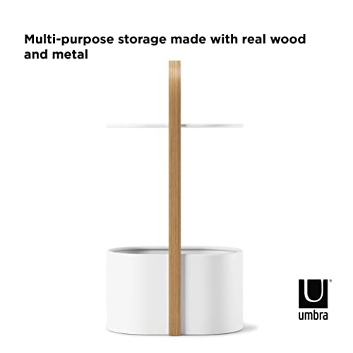 Umbra Bellwood Storage Table, White/Natural