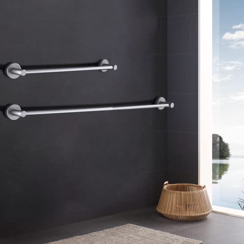 Cobbe Single-Lever Towel Rail, Extendible Towel Rail, 40 cm to 70 cm, Retractable Bathroom Towel Rail, Space Aluminium Towel Rail, Bathroom Towel