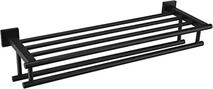 bathroom towel rack 304 Stainless Steel Towel Rails with 2 Towel Bars Heavy Duty Towel Holder Wall Mounted Towel Storage Rack for Bathroom, Kitch